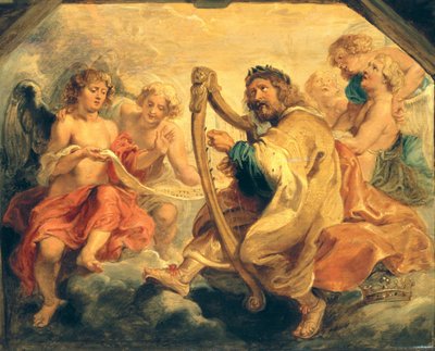 David tocando su arpa de Peter Paul Rubens